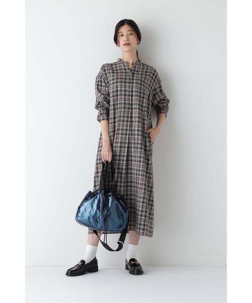 「human woman」 長袖ワンピース MEDIUM ブラウン レディースの画像