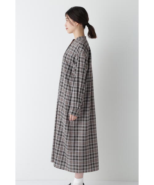 「human woman」 長袖ワンピース MEDIUM ブラウン レディースの画像