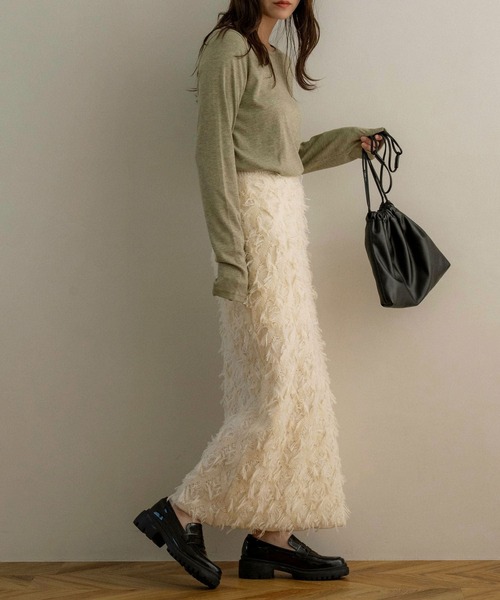 「NOAHL」 ニットスカート FREE ブラウン レディース_画像8