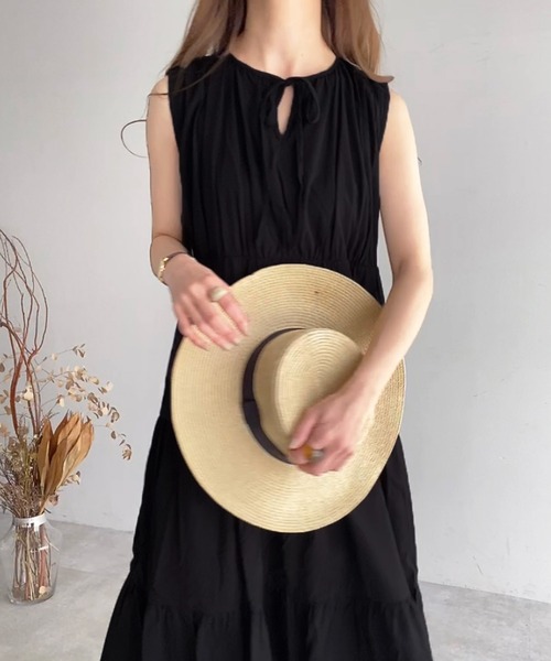 「FILLOU」 ノースリーブワンピース MEDIUM ライトグレー レディース_画像2