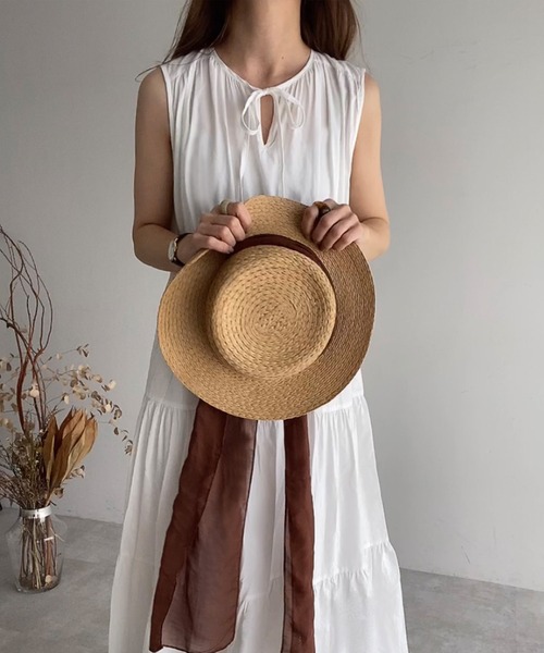 「FILLOU」 ノースリーブワンピース MEDIUM ライトグレー レディース_画像6