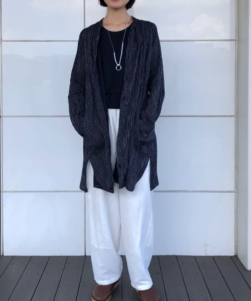 「Plantation」 長袖チュニック M size ライトグレー レディース_画像5