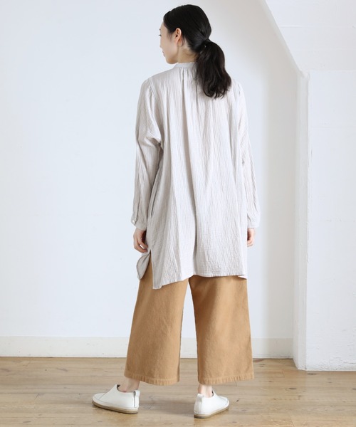 「Plantation」 長袖チュニック M size ライトグレー レディース_画像6