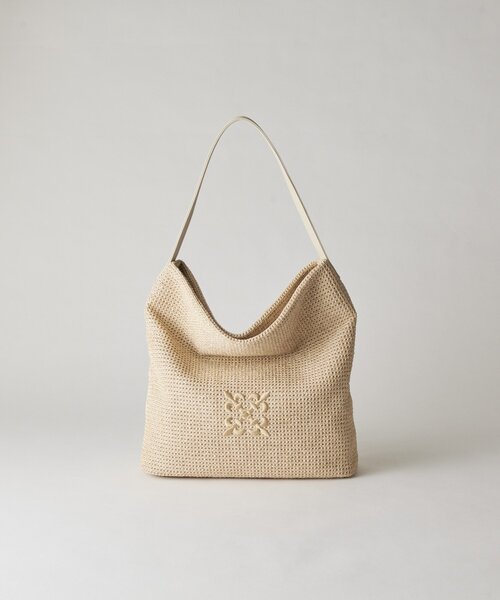 【未使用級】ラシット ラフィア ワンショルダー 2way ショルダー ベージュ russet（ラシット） ショルダーバッグ バッグ ナイロンラフィアワン