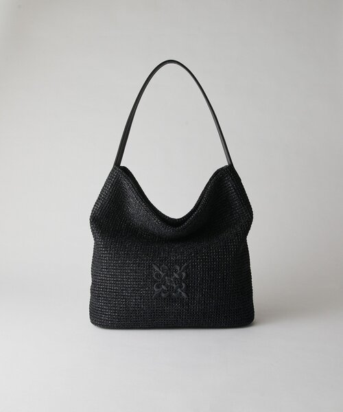 【未使用級】ラシット ラフィア ワンショルダー 2way ショルダー ベージュ 美品 russet ラシット トートバッグ ハンド ワンショルダー ベージュ