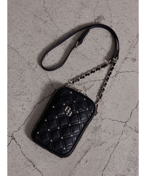 GYDAミニショルダーBAGブラック GYDA（ジェイダ） ショルダーバッグ バッグ GG bijou quilting ミニ