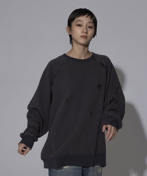 STYLISE トレーナー スウェット 「FACETASM」DAMAGED SWEAT