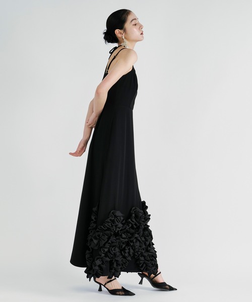 Ezick パーティードレス ドレス Frill-hem cami dress ヘムフリル