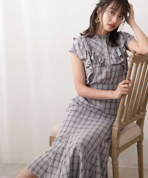 「PROPORTION BODY DRESSING」 フレアスカート MEDIUM ダークグレー レディース_画像3