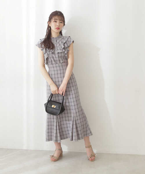 「PROPORTION BODY DRESSING」 フレアスカート MEDIUM ダークグレー レディース_画像4