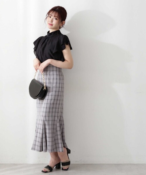 「PROPORTION BODY DRESSING」 フレアスカート MEDIUM ダークグレー レディース_画像7
