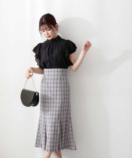 「PROPORTION BODY DRESSING」 フレアスカート MEDIUM ダークグレー レディース_画像8