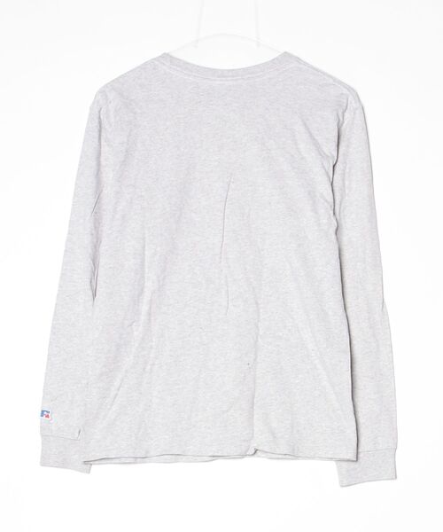 「Psycho Bunny」 長袖Tシャツ「russell athleticコラボ」 SMALL ライトグレー メンズ_画像2