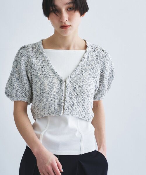 カーディガン cloudy puff cardigan レディースの画像