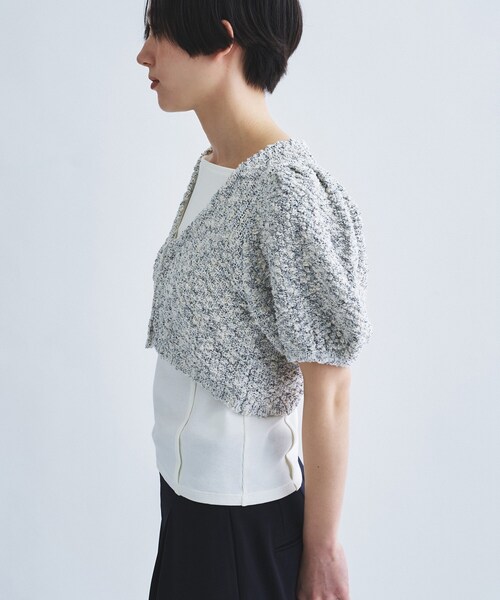 カーディガン cloudy puff cardigan レディースの画像
