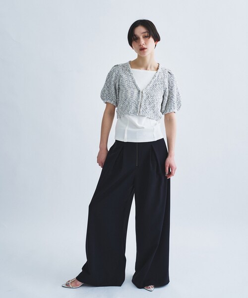 カーディガン cloudy puff cardigan レディースの画像