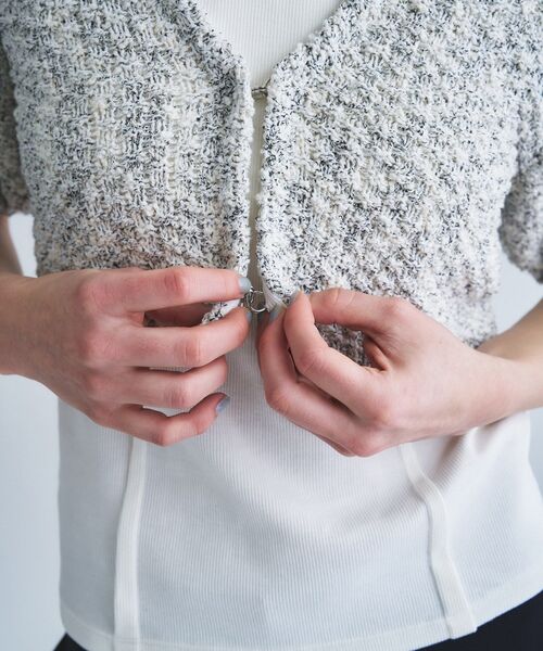 カーディガン cloudy puff cardigan レディースの画像
