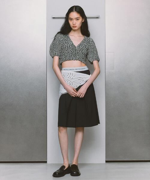 カーディガン cloudy puff cardigan レディースの画像