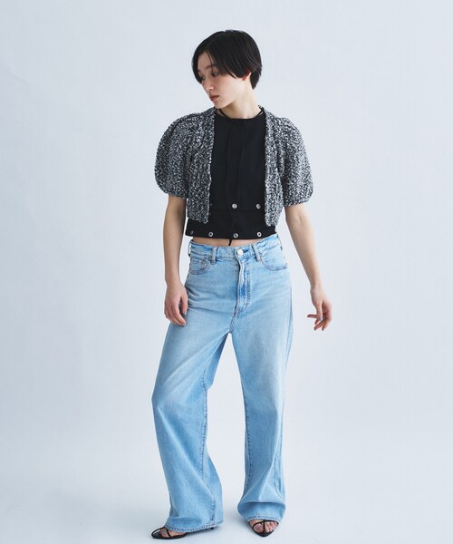 カーディガン cloudy puff cardigan レディースの画像