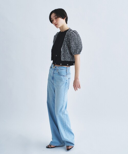 カーディガン cloudy puff cardigan レディースの画像