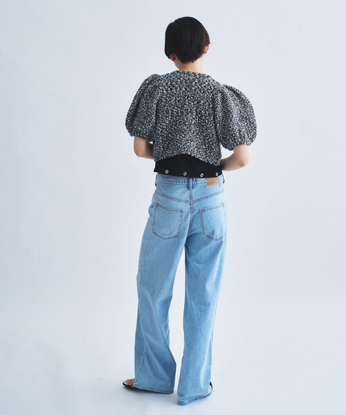 カーディガン cloudy puff cardigan レディースの画像