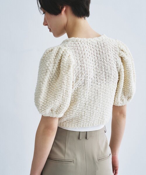 カーディガン cloudy puff cardigan レディースの画像