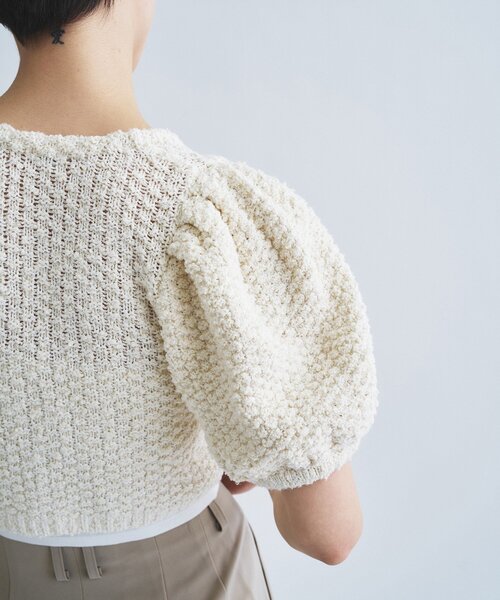 カーディガン cloudy puff cardigan レディースの画像