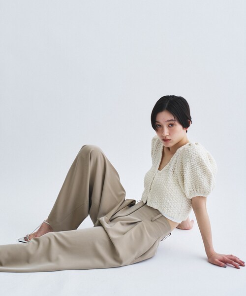 カーディガン cloudy puff cardigan レディースの画像