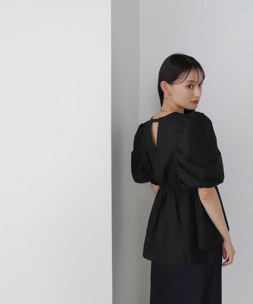 「NATURAL BEAUTY BASIC」 半袖チュニック SMALL オフホワイト レディース_画像6