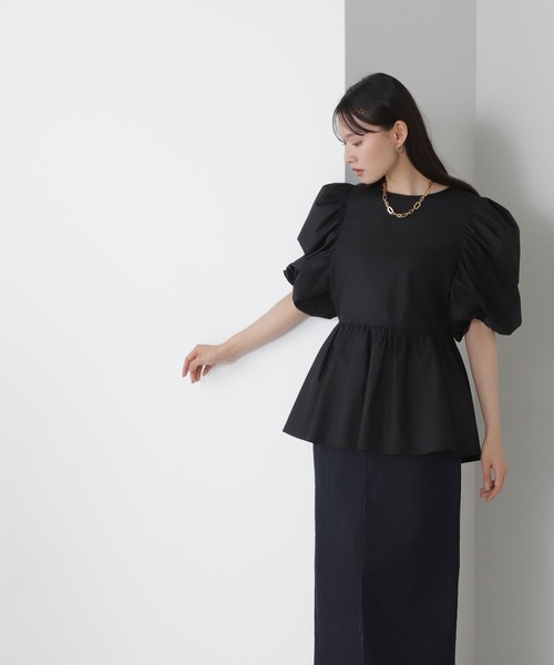 「NATURAL BEAUTY BASIC」 半袖チュニック SMALL オフホワイト レディース_画像7