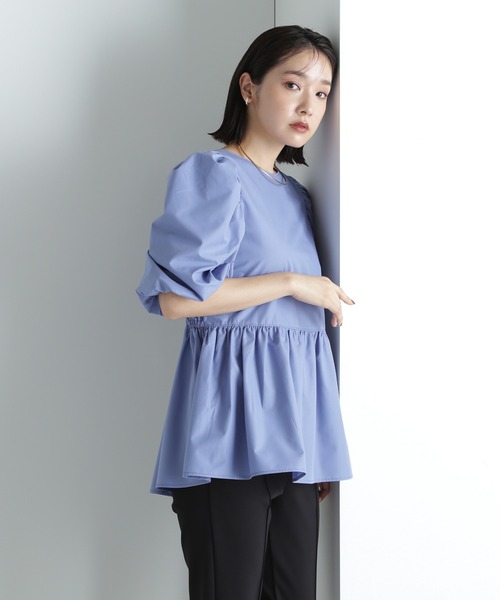 「NATURAL BEAUTY BASIC」 半袖チュニック SMALL オフホワイト レディース_画像9
