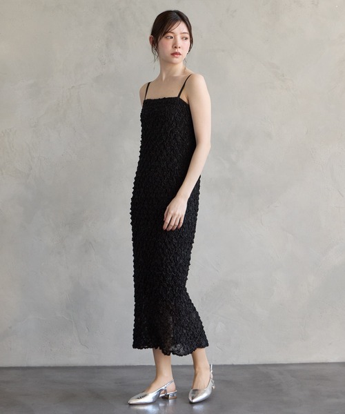 「AIMER」 キャミソールワンピース MEDIUM ブラック レディース_画像8