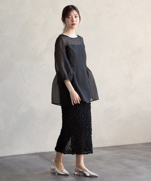 「AIMER」 キャミソールワンピース MEDIUM ブラック レディース_画像9