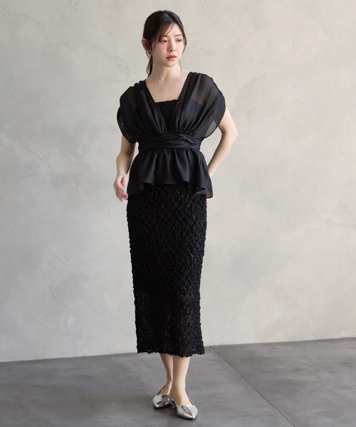 「AIMER」 キャミソールワンピース MEDIUM ブラック レディース_画像10