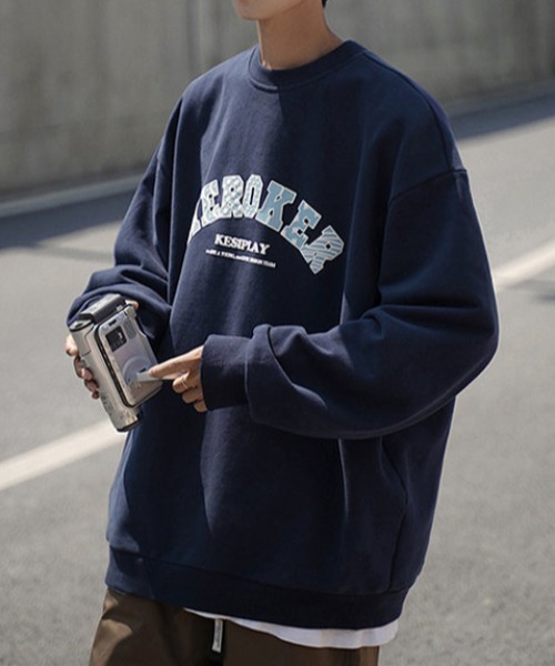 「MGV」 スウェットカットソー LARGE ネイビー メンズ_画像3