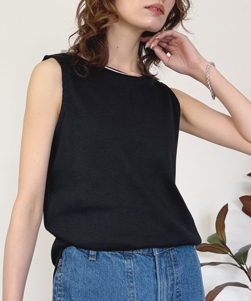 PRIDE　ノースリーブ　黒　L RCD tシャツ 2x2リブボートネックノースリーブ レディース : ZOZOTOWN