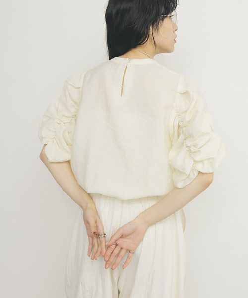 「KBF」 半袖ブラウス ONE オレンジ系その他 レディース_画像6