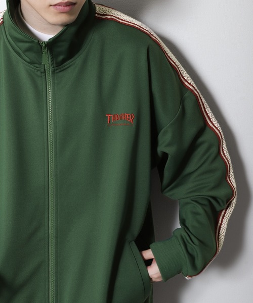 「THRASHER」 ジャージブルゾン X-LARGE ブラック メンズ_画像8