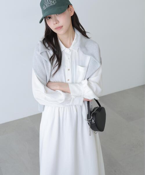 「FREE'S MART」 シャツワンピース SMALL ブルー レディース_画像9