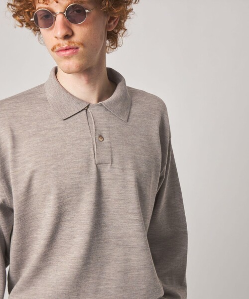 steven alan ポロシャツ 半袖 グレー S メンズ ニット 人気 STEVEN ALAN（スティーブンアラン） セーター ニット メランジ ウール