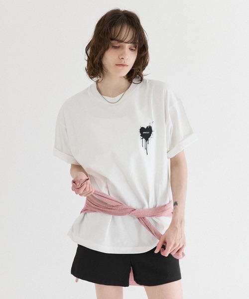 「ONCILY」 半袖Tシャツ MEDIUM ホワイト系その他 メンズ_画像2