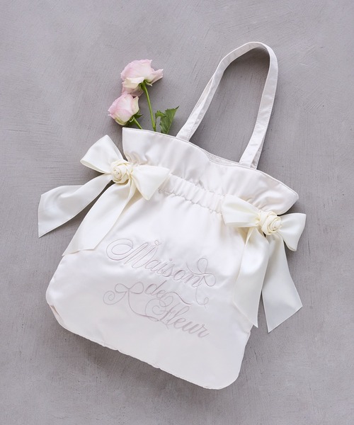 Maison de FLEUR（メゾンドフルール） トートバッグ 大きめ ローズ