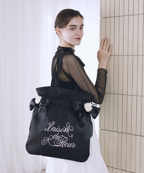 Maison de FLEUR（メゾンドフルール） トートバッグ ローズダブル 