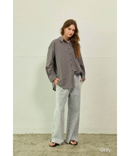 ALEXIA STAM（アリシアスタン） ブラウス シャツ Relaxed Plaid Shirt