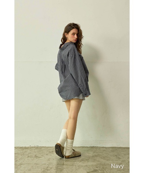 ALEXIA STAM（アリシアスタン） ブラウス シャツ Relaxed Plaid Shirt