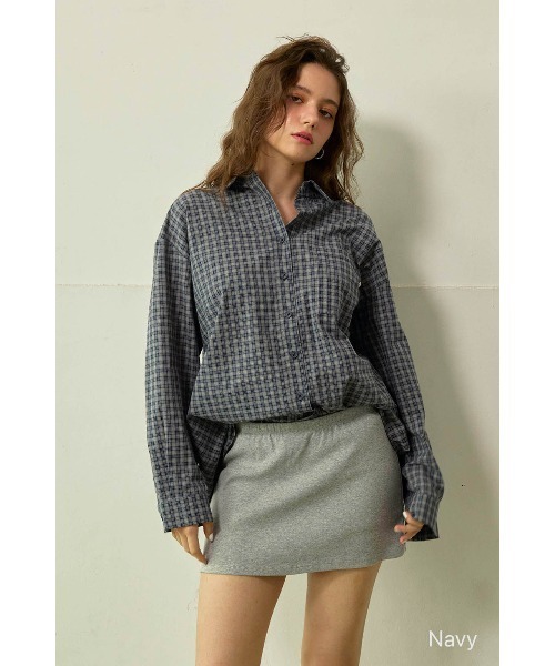 ALEXIA STAM（アリシアスタン） ブラウス シャツ Relaxed Plaid Shirt