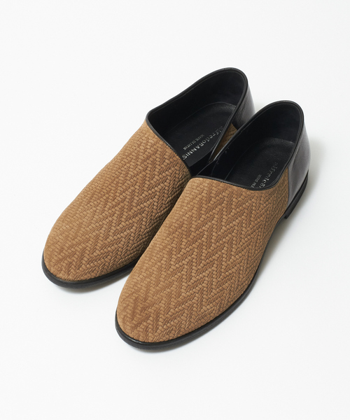 レザーメッシュスリッポン alfredoBANNISTER セール】レザーメッシュスリッポン（スリッポン