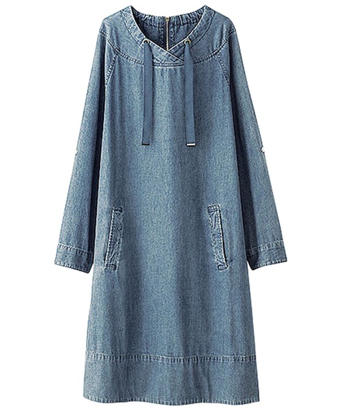 チュニック デニム素材衿デザインチュニックワンピース Zozotown Paypayモール店 通販 Paypayモール