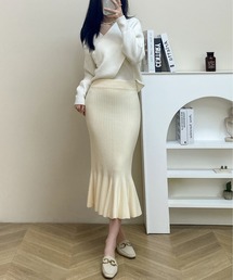 MAISON DE THERESE スカート ニットマーメイドスカート