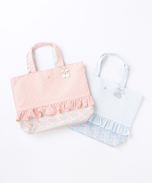 トートバッグ バッグ フリルレッスンバッグ :62242939:ZOZOTOWN Yahoo 売れ筋格安 フリルバッグcheck&stripe お花レッスンバッグ ギンガムチェック 9 外出用品